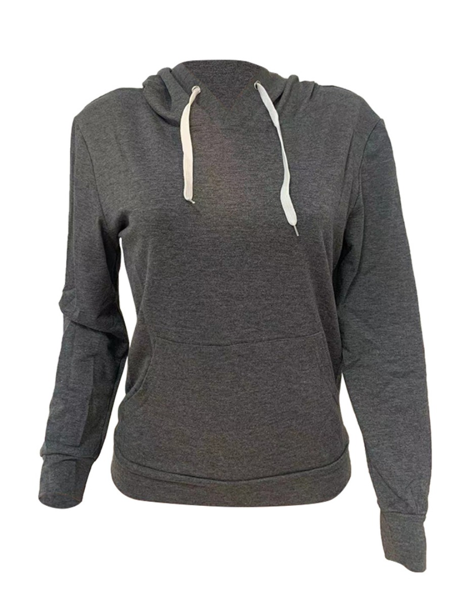 LW BASICS Solid Color Hoodie