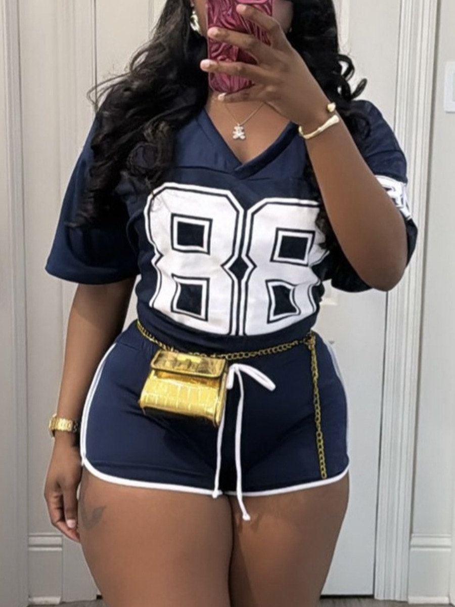 LW Pattern Others Two-piece Shorts Set