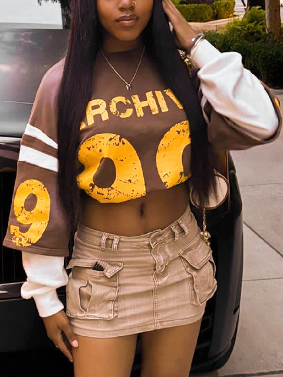 LW Pattern Letter Sweatshirt