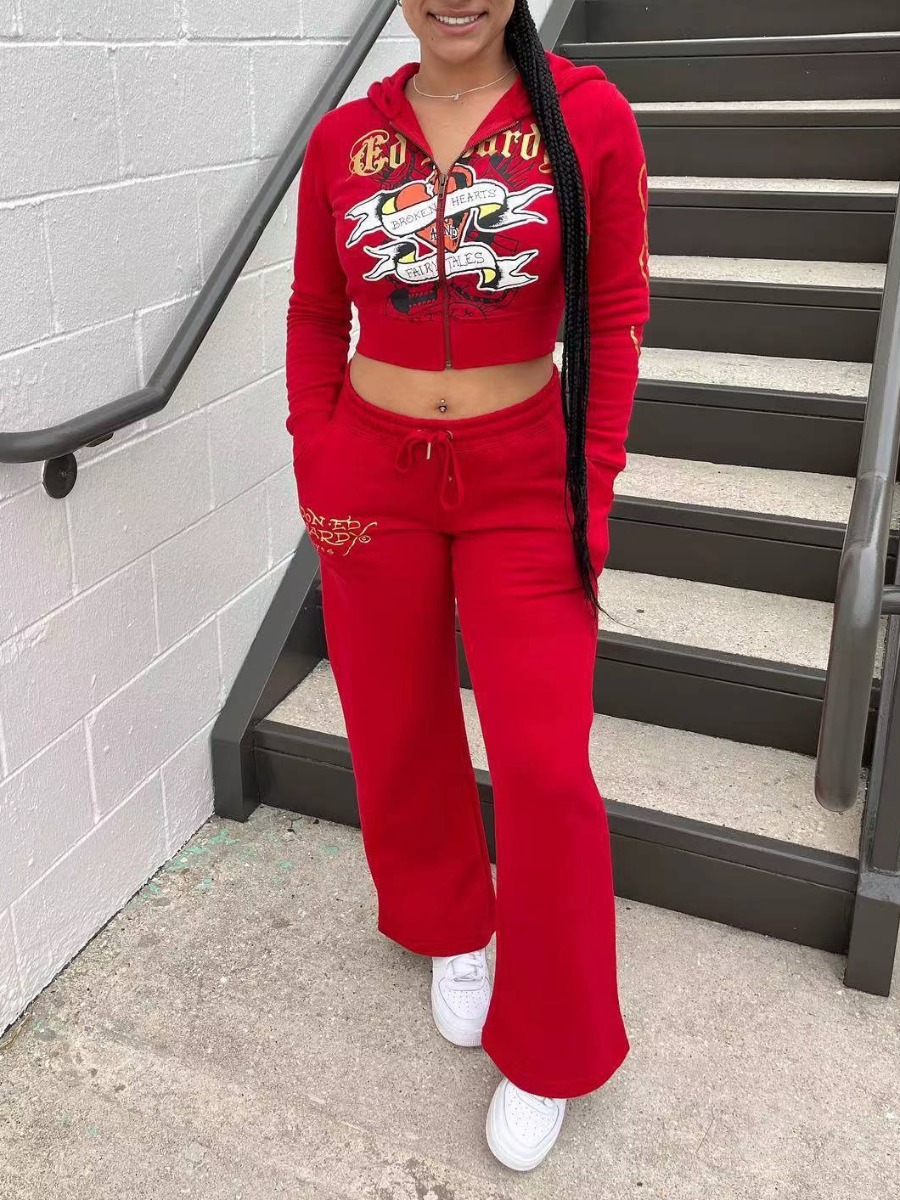 LW Street Polyester Hooded Collar Pattern Mixed Pr