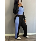 LW BASICS Color Contrast Two-piece Pants Set