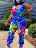 LW Plus Size Pattern Tie Dye Jumpsuit