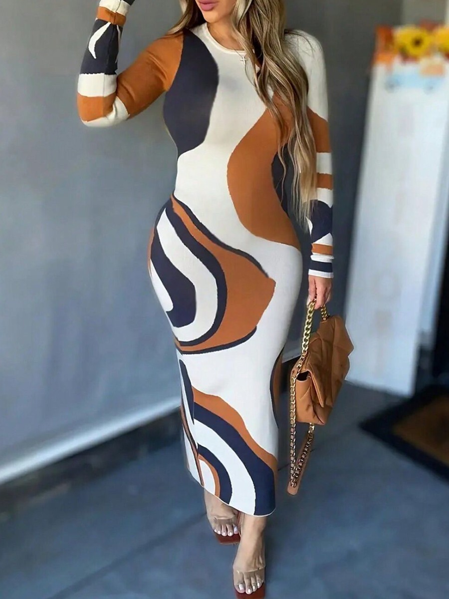 LW Pattern Geometric Maxi Dress