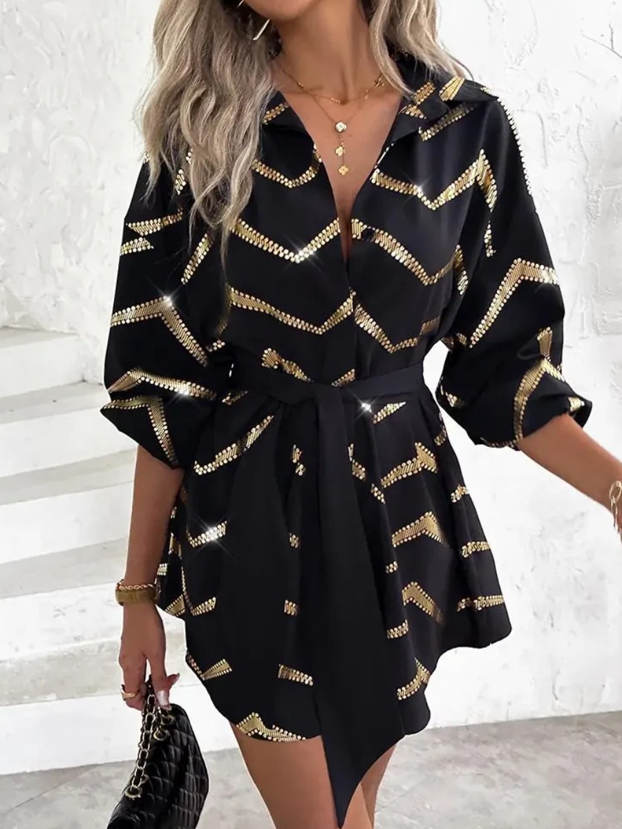 LW Pattern Geometric Mini Dress