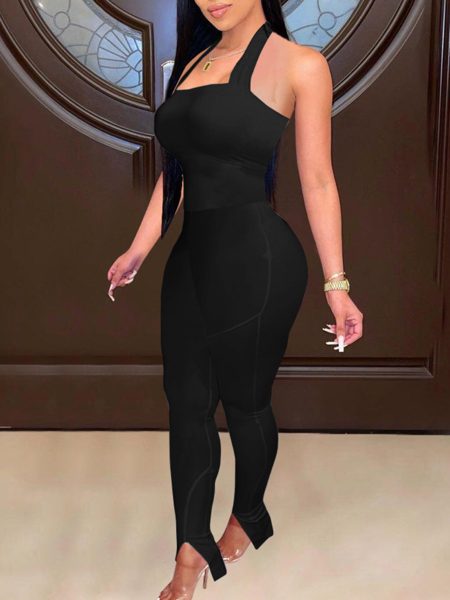LW BASICS Solid Color Jumpsuit