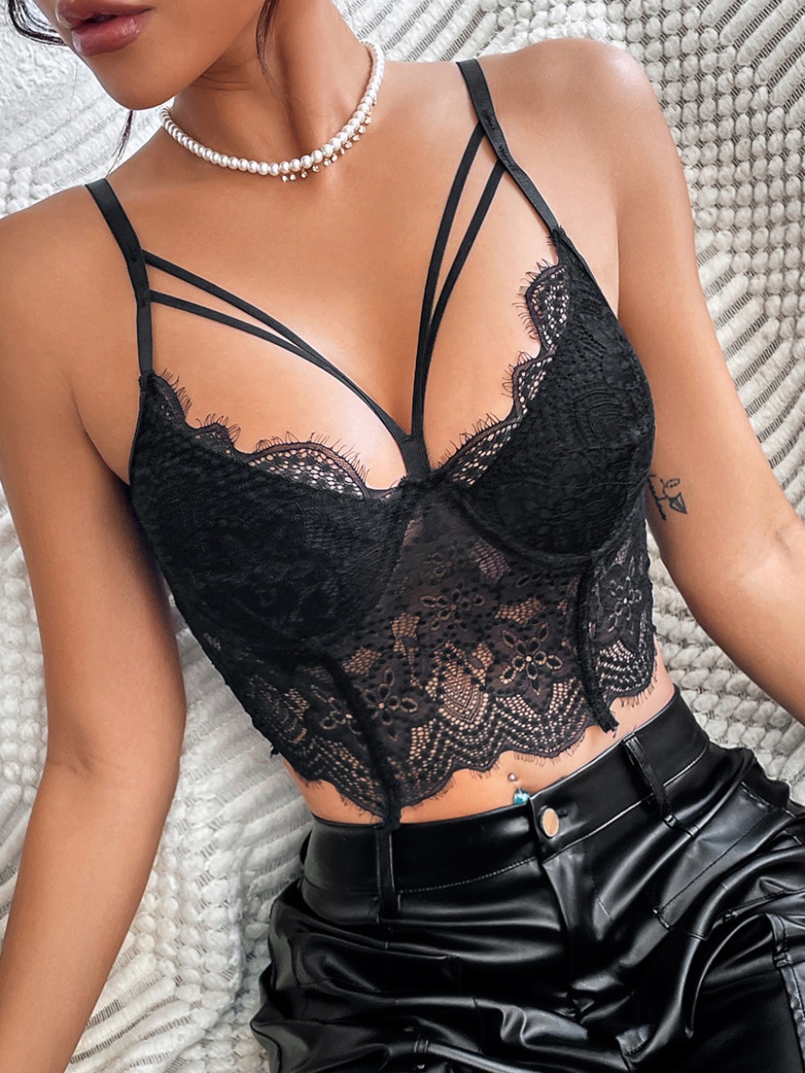 LW SXY Lace Solid Color Camisole&Tank Top