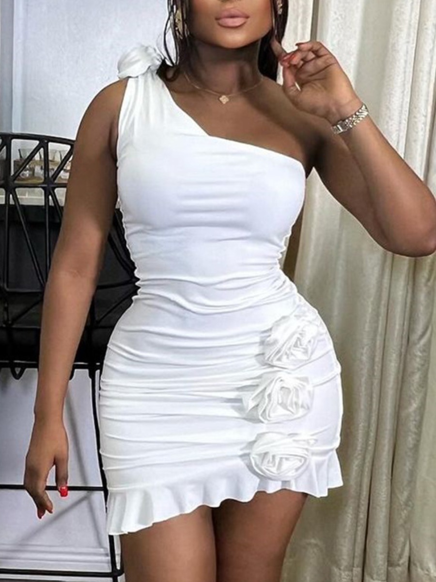 LW Solid Color Mini Dress