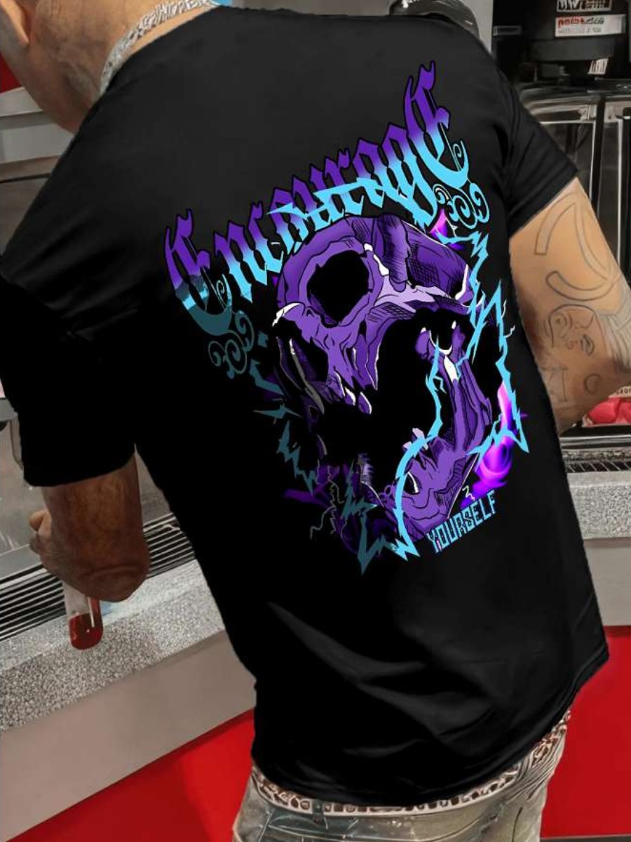 LW Men Pattern Mixed Print T-shirt