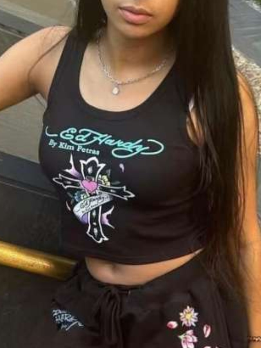 LW Pattern Mixed Print Letter Camisole&Tank Top