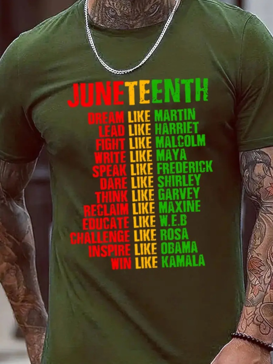 LW Men Pattern Letter T-shirt