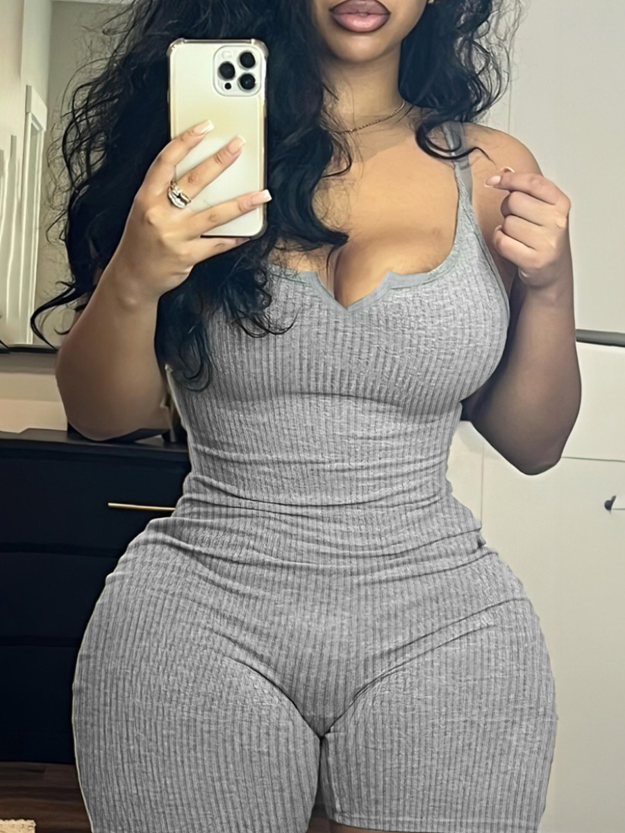 LW BASICS Solid Color Romper