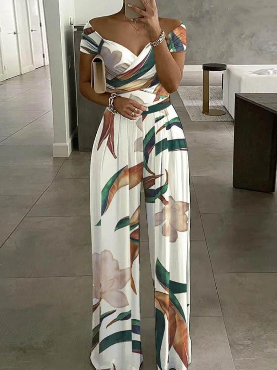 LW Pattern Plant Jumpsuit