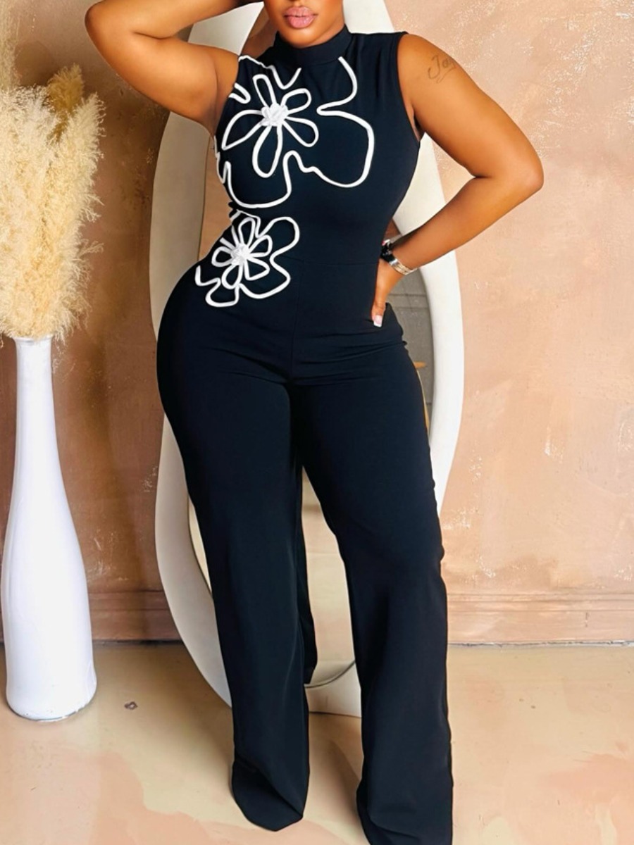 LW Asymmetrical Floral Jumpsuit